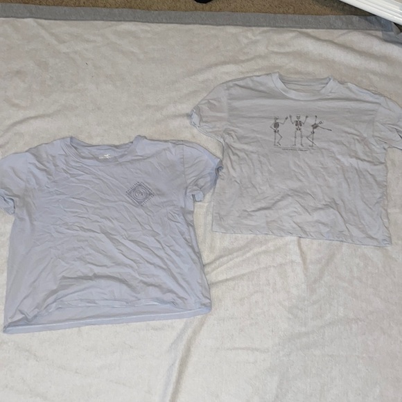 cropped tees! Barely worn! Both shirts are for $15 - Picture 1 of 3
